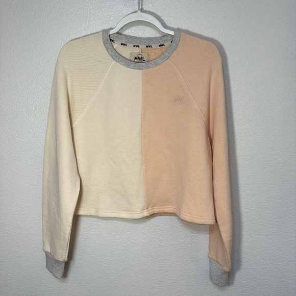 Madewell MWL Airyterry
Colorblock Crop Sweatshirt-Small. B8 - Picture 4 of 12